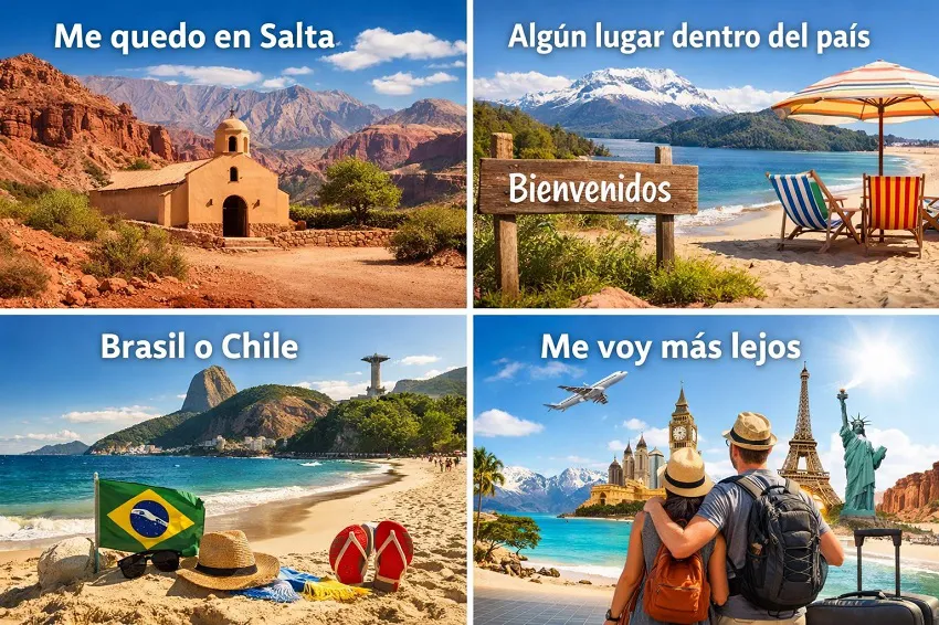 4 opciones de vacaciones encuesta